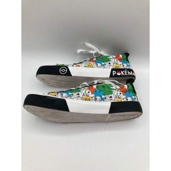 Pokemon Sneakers Men’s Size 9 Ground Up Canvas Low Top Colorful Shoes Squirtle - Picture 4 of 16